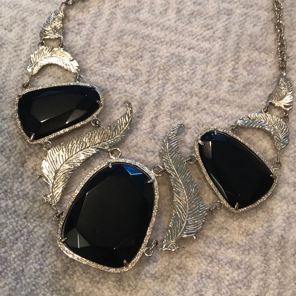Kendra Scott Black Stone Statement Necklace